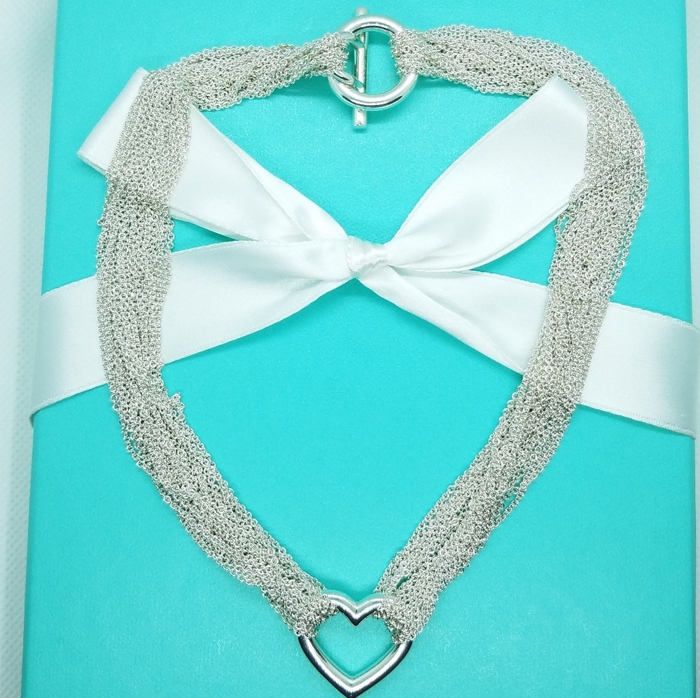 T&Co Retired Multistrand heart toggle necklace